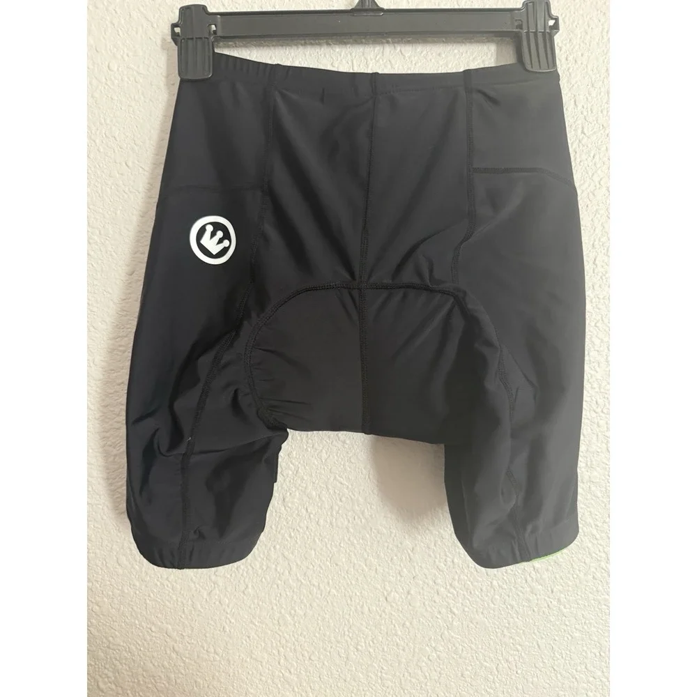 Canari Women's Gel Cycling Shorts Black Green Padded Bike Shorts Size Medium